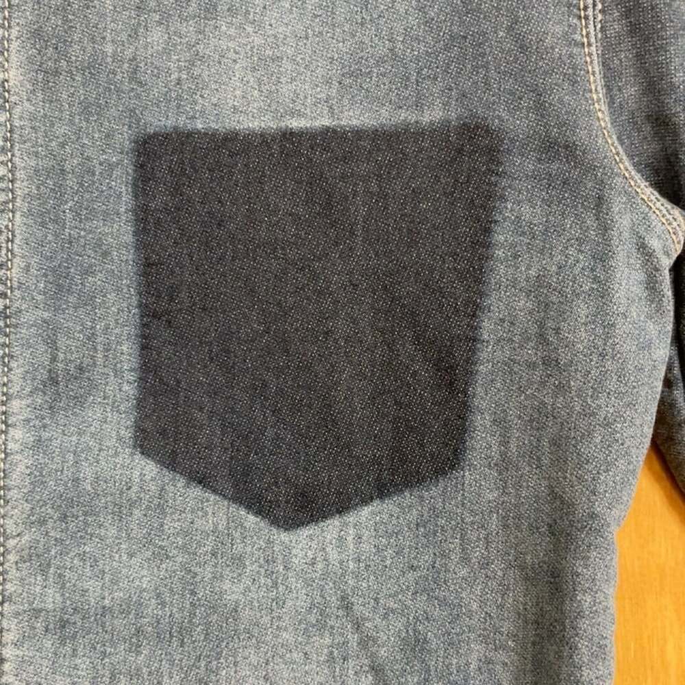 Sneak Peek Denim-Look Zip-Up Hoodie - Picture 3 of 5